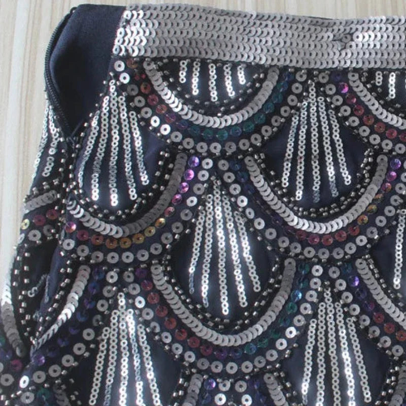 Skirrock mit Schuppen-Pailletten