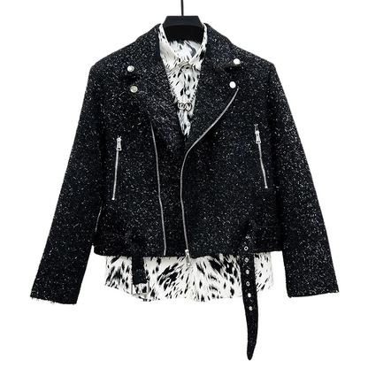 Herren Wolljacke mit Pailletten