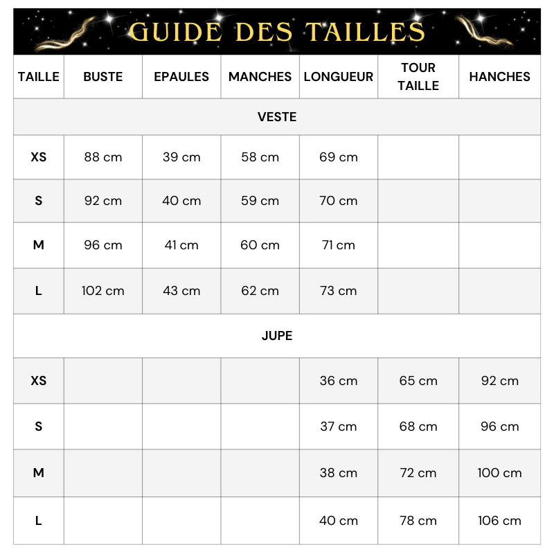 Ensemble aus Jacke und Schleife schwarz mit Pailletten