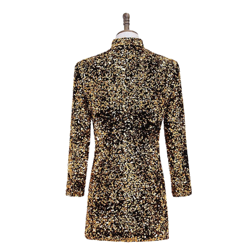 Lange Jacke Pailletten Herren