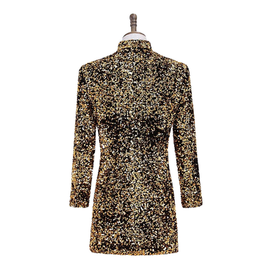 Lange Jacke Pailletten Herren