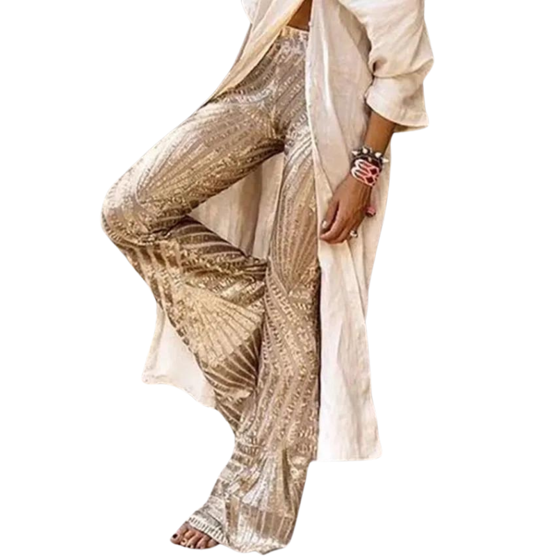 Damenschnitt Paillettenhose