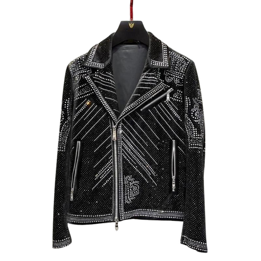 Bomberjacke mit Strass für Herren