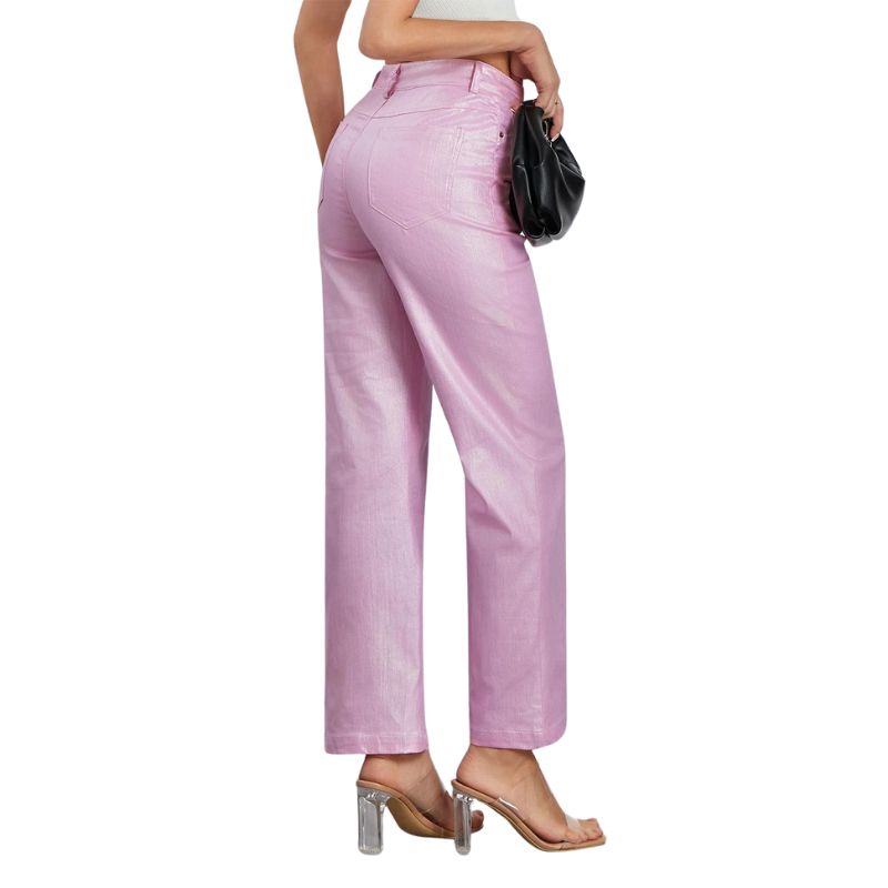 Goldene Damenhose mit geradem Schnitt