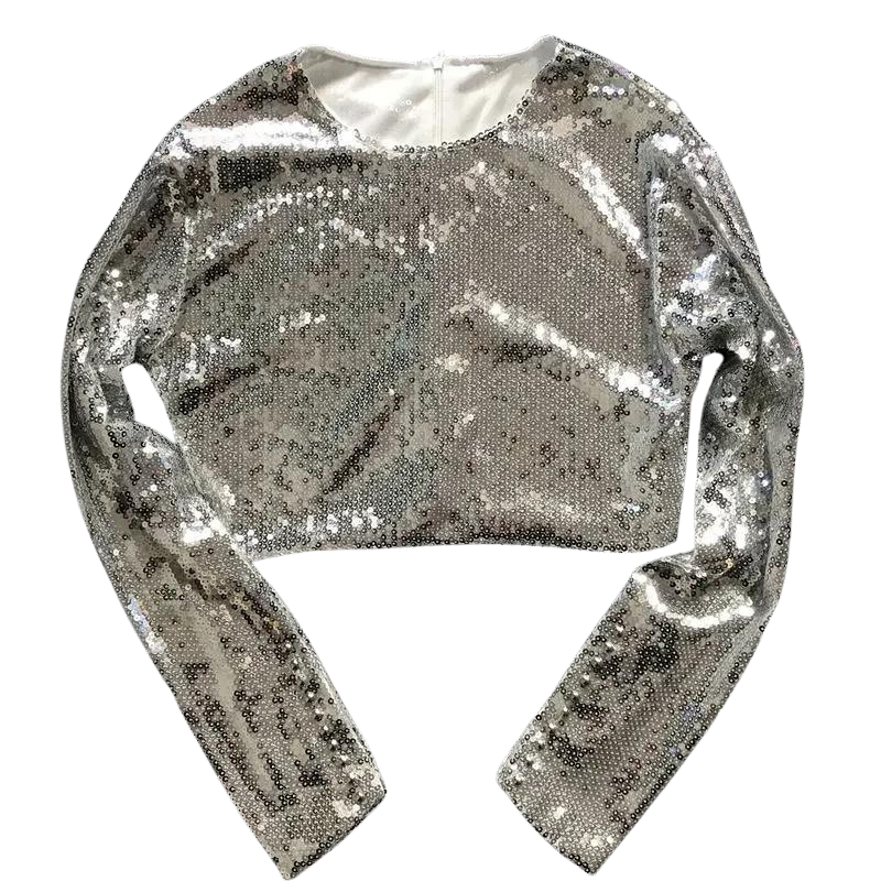 Obere Pailletten mit Reißverschluss