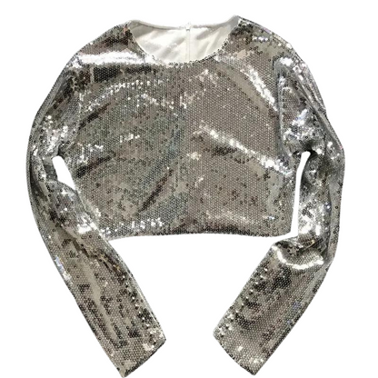 Obere Pailletten mit Reißverschluss