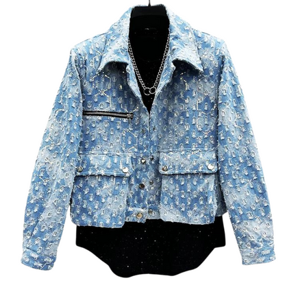 Blaue Paillettenjacke für Herren