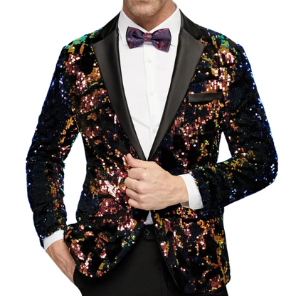 Multicolorglitzerkostüm für Herren