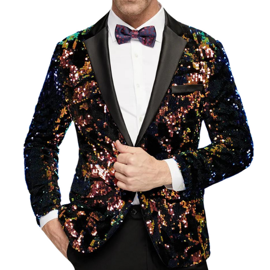 Multicolorglitzerkostüm für Herren