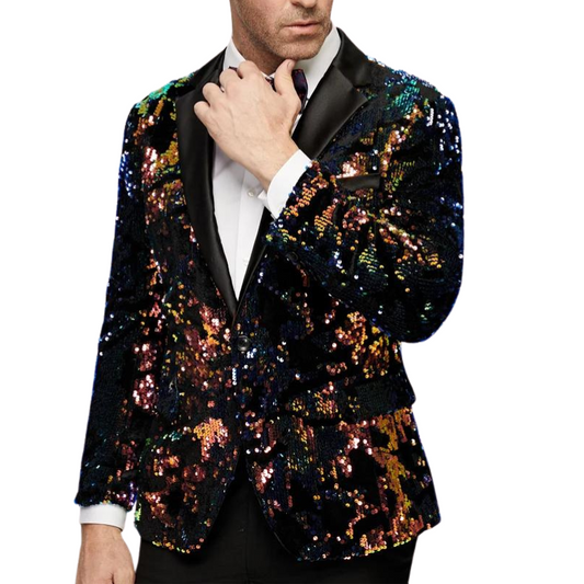 Multicolorglitzerkostüm für Herren