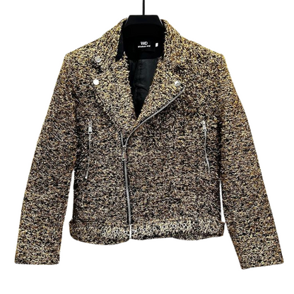 Herren glänzende Motorradjacke