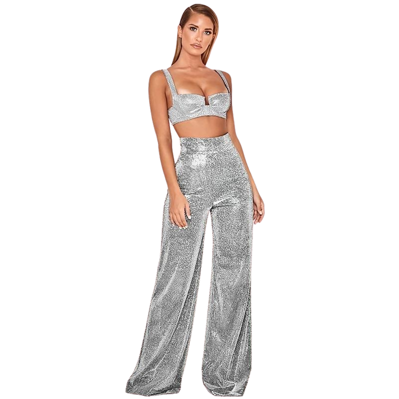 Damen Paillettenhose