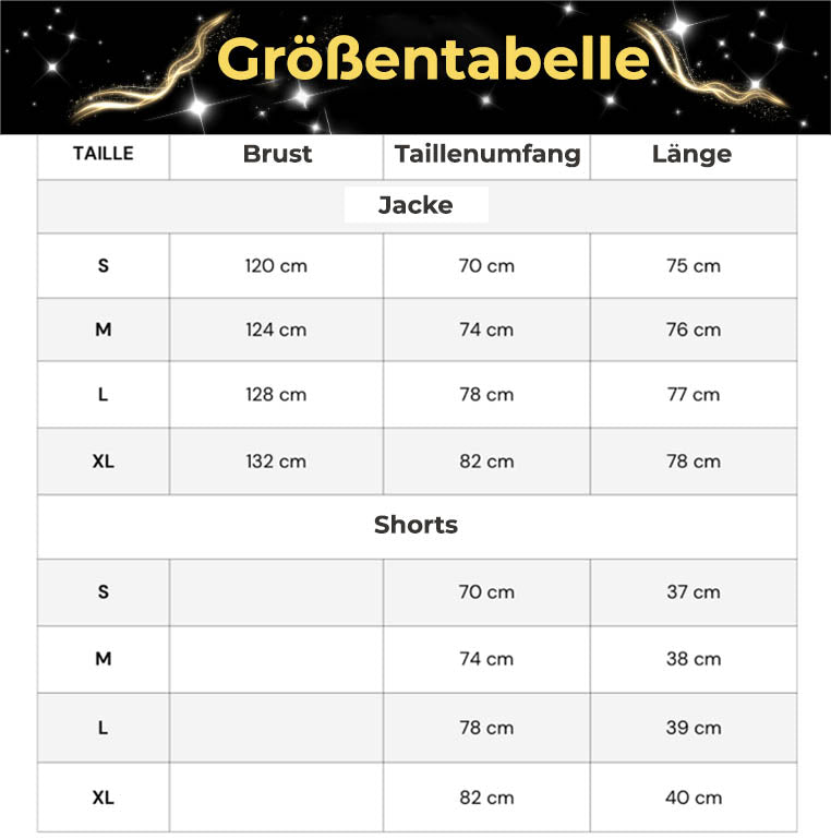 Schwarze Herren Lederjacke und Shorts mit Strass